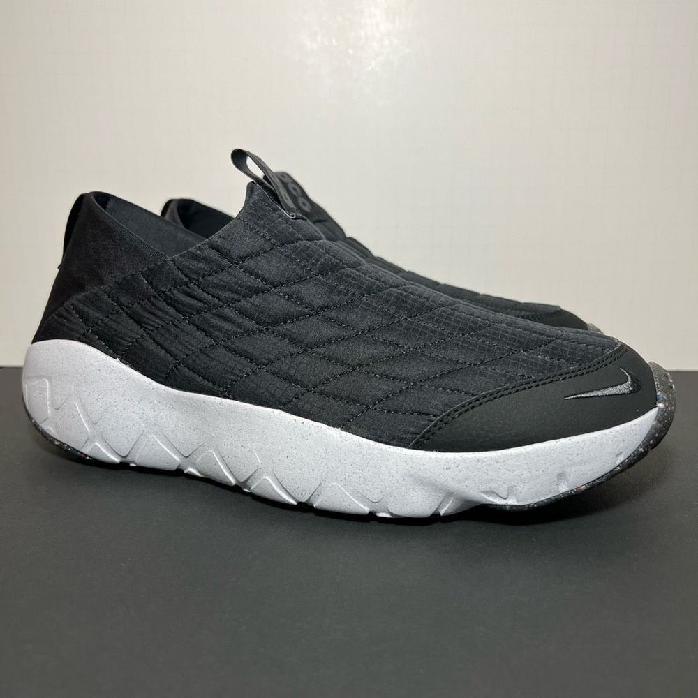 *NWOB* Mens NIKE ACG Moc 3.5 Black Quilted Slip On Shoes / Size 11 - Picture 1 of 8